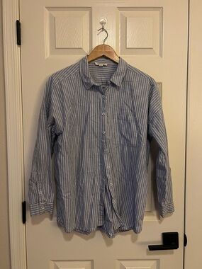 BeachLunchLounge 100% Cotton Stripe Beach Cover Up/Easy Summer Layering Shirt